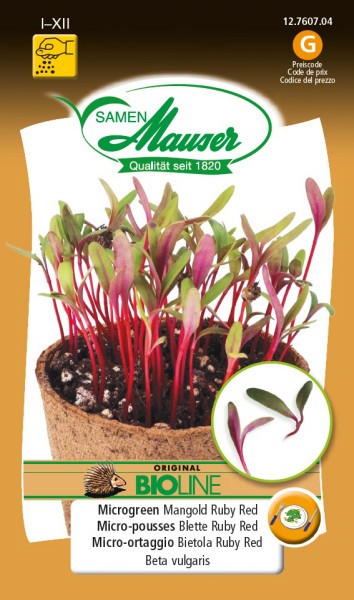 BIO-Microgreen Mangold Ruby Red